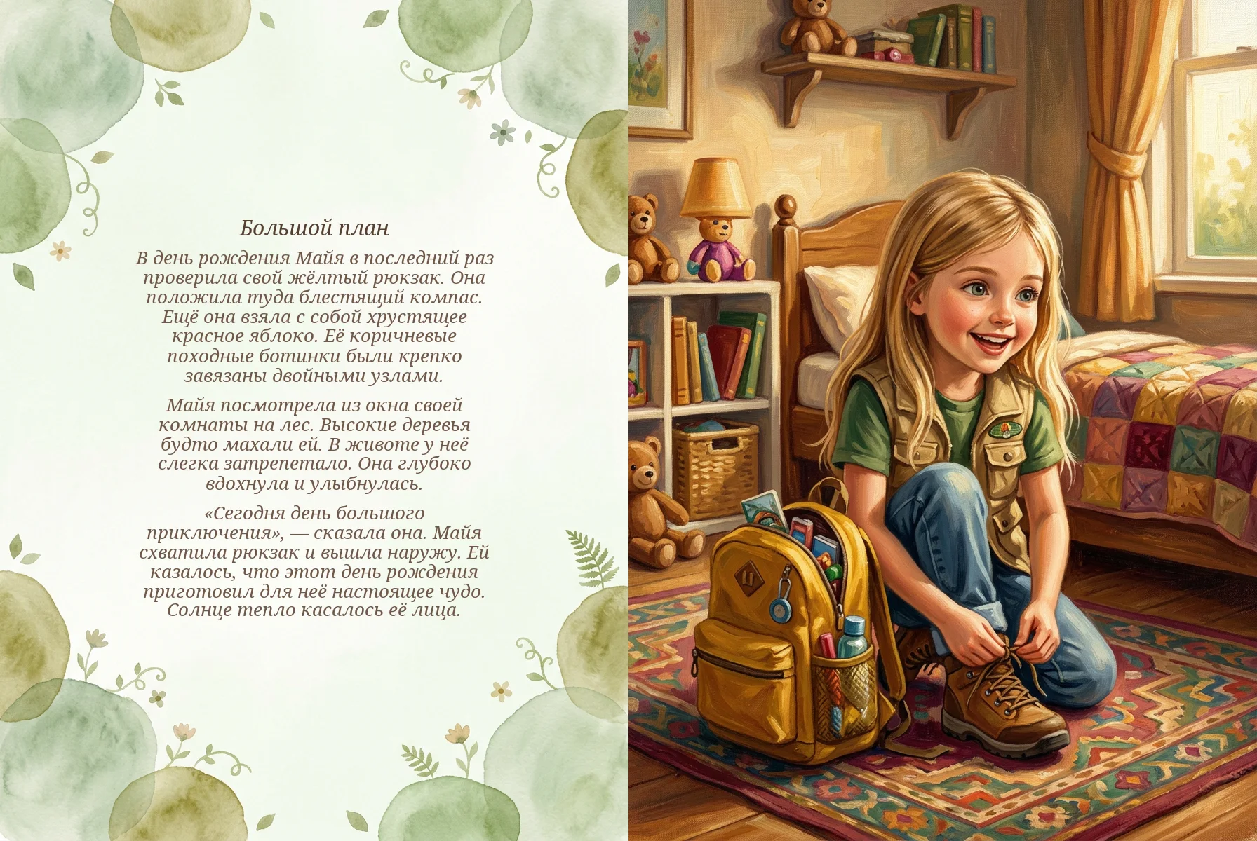 Внутренние развороты праздничной персональной книги